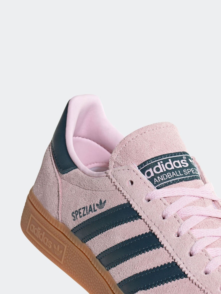 adidas Originals Pink/Blue Handball Spezial Trainers - Image 9 of 9
