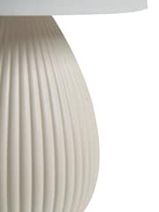 BHS Set of 2 Cream Teardrop Ceramic Table Lamp - Image 5 of 5