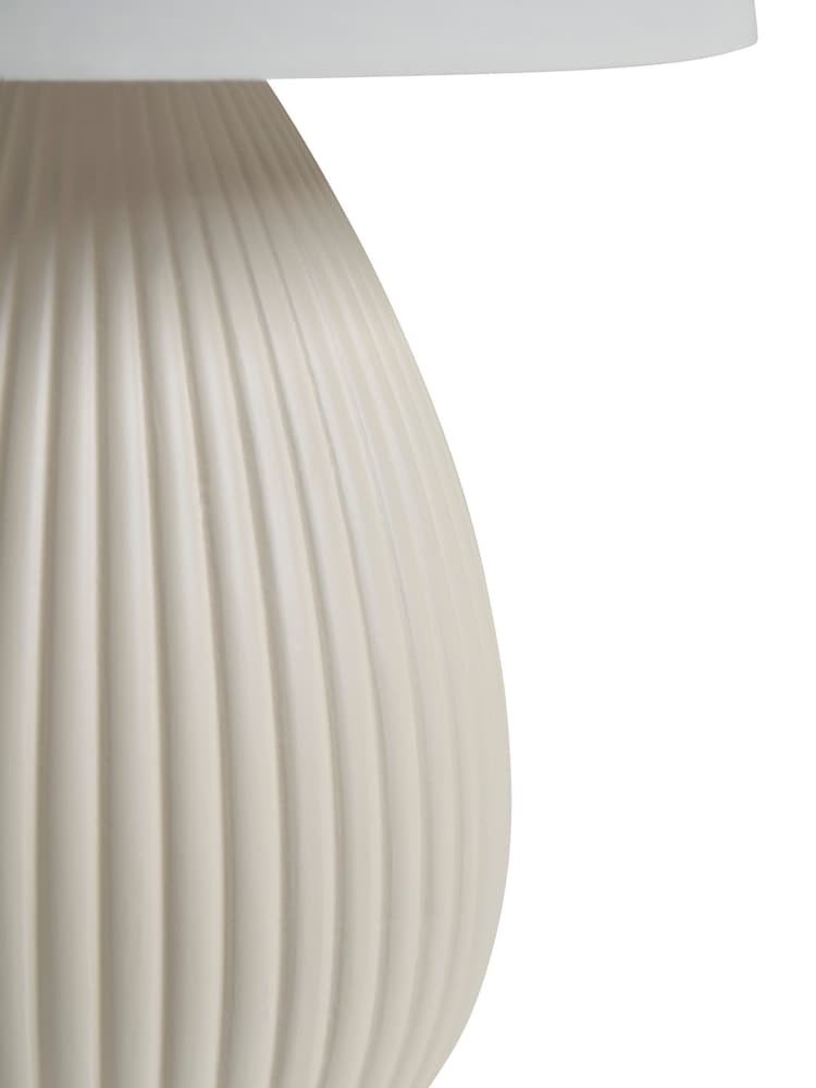 BHS Set of 2 Cream Teardrop Ceramic Table Lamp - Image 6 of 6