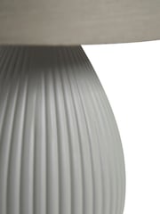 BHS Set of 2 Light Grey Teardrop Ceramic Table Lamp - Image 5 of 5