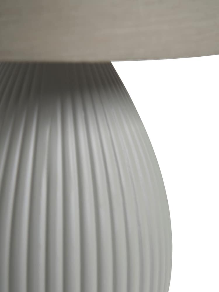BHS Set of 2 Light Grey Teardrop Ceramic Table Lamp - Image 5 of 5