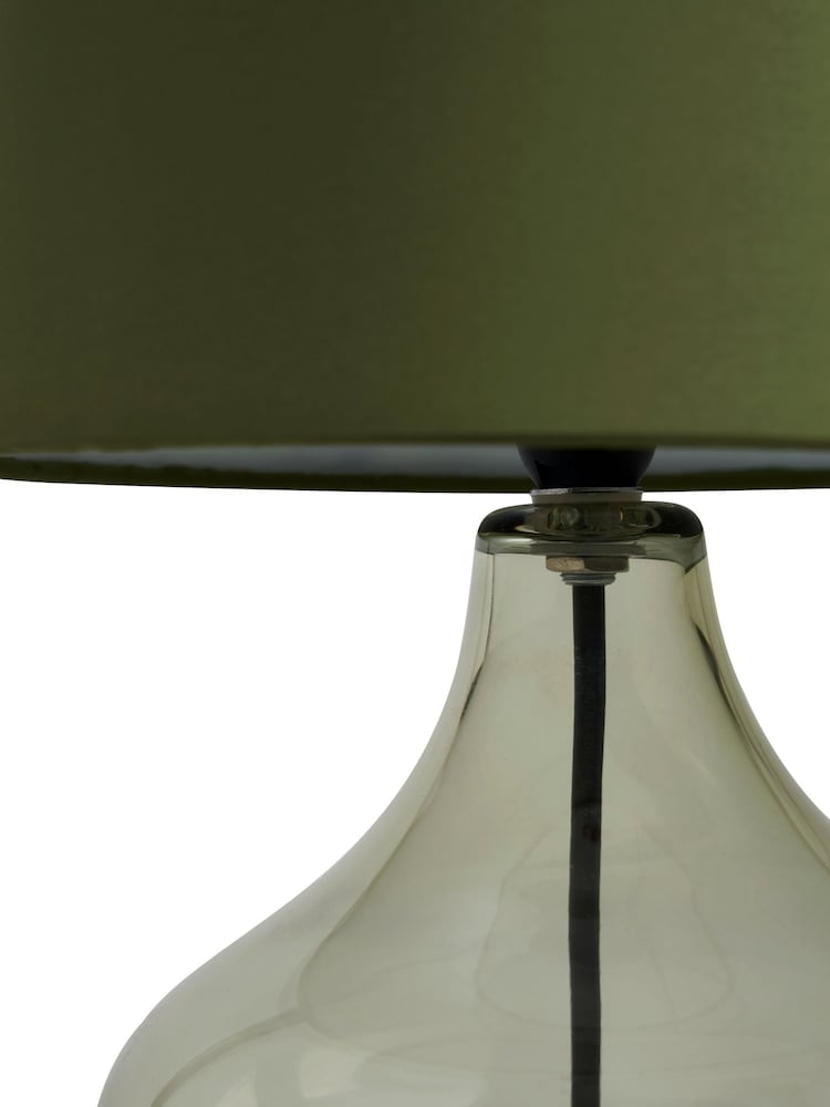 BHS Green Glass Table Lamp - Image 6 of 6 BHS Green Glass Table Lamp - Image 6 of 6