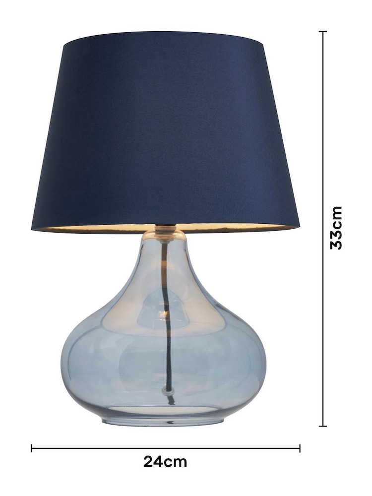 BHS Green Glass Table Lamp - Image 7 of 7