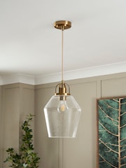 BHS Brass Bubble Glass Ceiling Pendant Light - Image 2 of 5