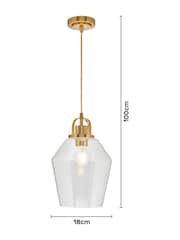 BHS Brass Bubble Glass Ceiling Pendant Light - Image 5 of 5