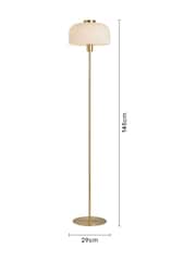 BHS Opal Glass Ribbed Floor Lamp - Image 5 of 5