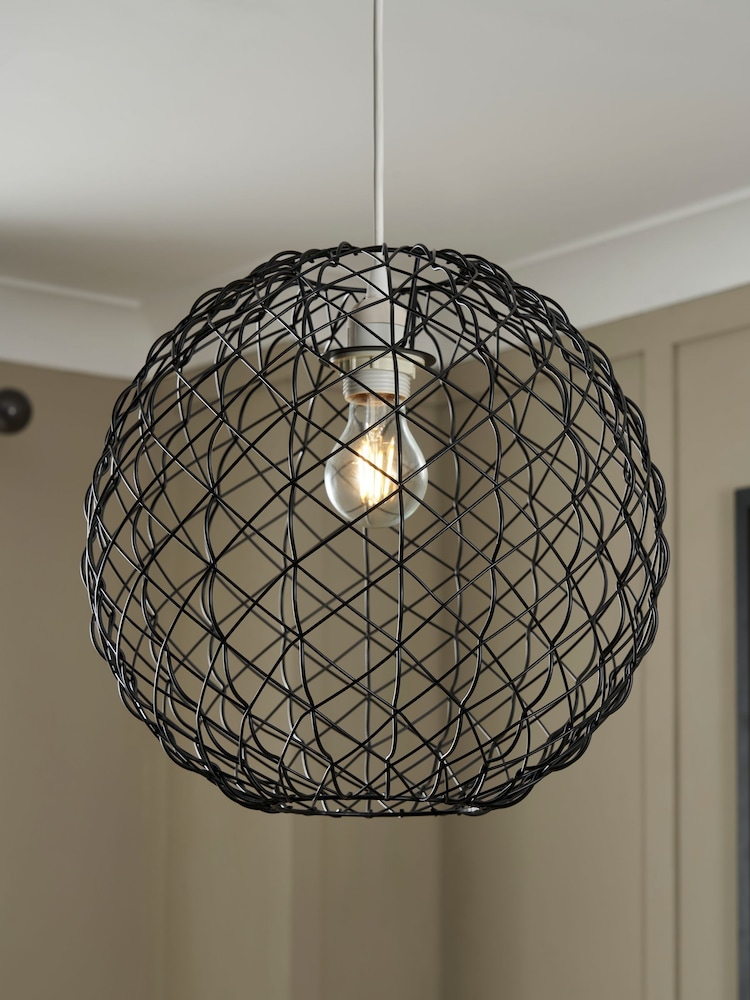 BHS Black Wireball Easyfit Ceiling Light - Image 1 of 7