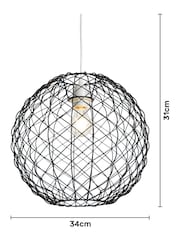 BHS Black Wireball Easyfit Ceiling Light - Image 7 of 7