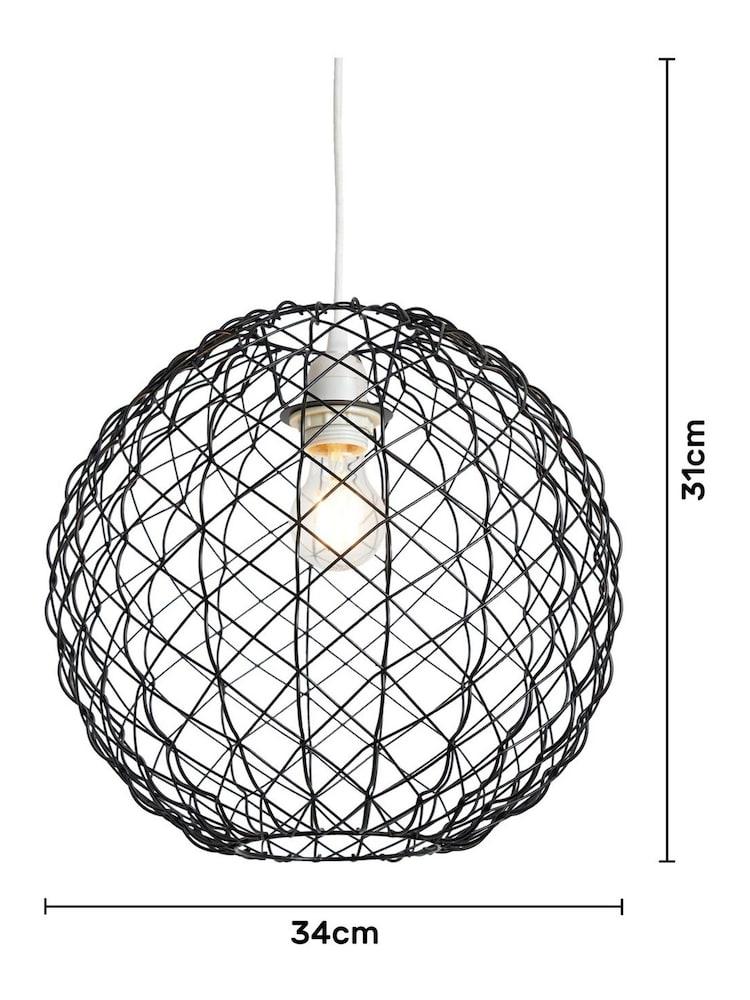 BHS Black Wireball Easyfit Ceiling Light - Image 7 of 7