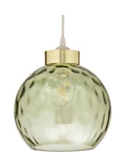 BHS Green Dimpled Glass Ball Easyfit Ceiling Light - Image 6 of 7