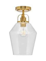 BHS Brass Bubble Glass Ceiling Flush Fitting Light - Image 5 of 6