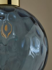 BHS Blue Dimpled Glass Ball Easyfit Ceiling Light - Image 5 of 7