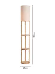 BHS Oak Shelving Floor Lamp - Image 3 of 7