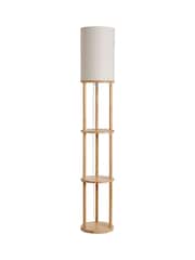 BHS Oak Shelving Floor Lamp - Image 6 of 7