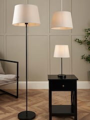 BHS Black Cream Floor Table & Easyfit Set - Image 1 of 4
