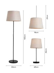 BHS Black Cream Floor Table & Easyfit Set - Image 2 of 4