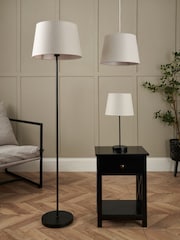 BHS Black Cream Floor Table & Easyfit Set - Image 4 of 4