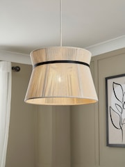 BHS Natural String Bound Double Easyfit Ceiling Light - Image 3 of 7