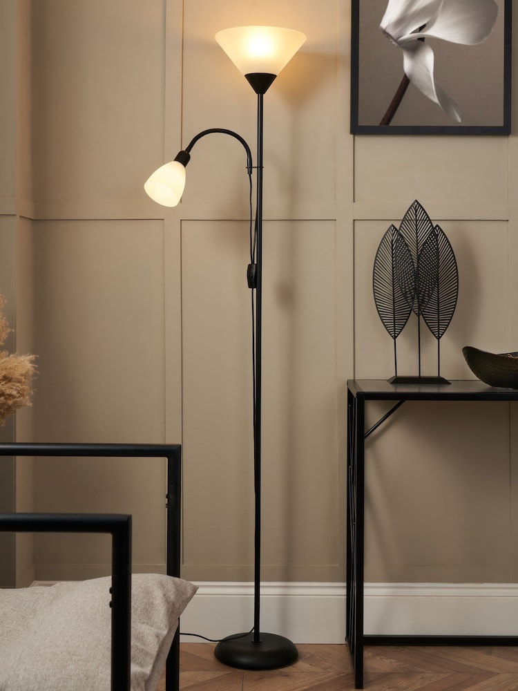 BHS Black Mother & Child Floor Lamp - Image 1 of 7