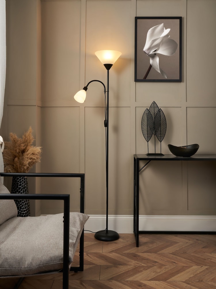 BHS Black Mother & Child Floor Lamp - Image 2 of 7