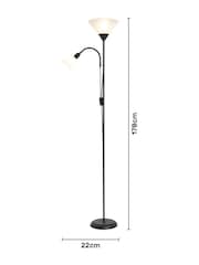 BHS Black Mother & Child Floor Lamp - Image 4 of 7