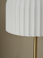 BHS Opal Glass Ribbed Table Lamp - Image 5 of 7