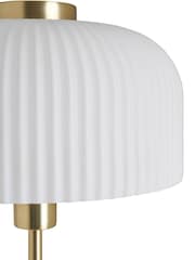 BHS Opal Glass Ribbed Table Lamp - Image 7 of 7