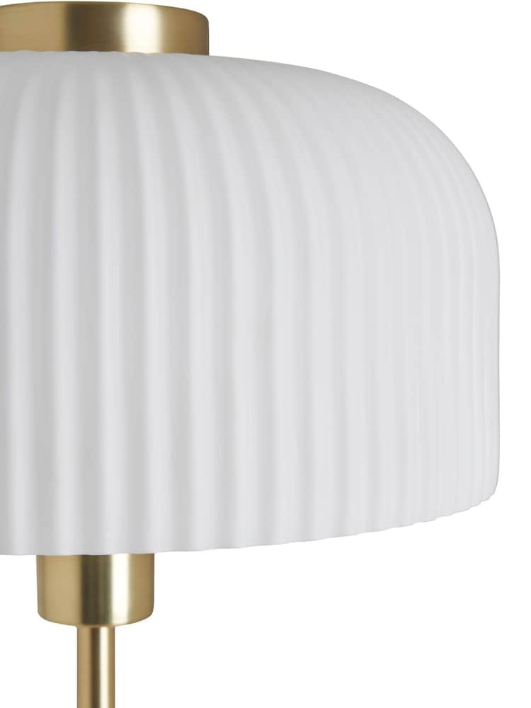 BHS Opal Glass Ribbed Table Lamp - Image 7 of 7