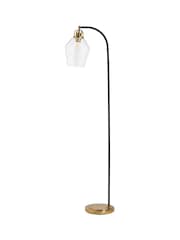 BHS Brass Bubble Glass Arc Floor Lamp - Image 6 of 7
