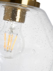BHS Brass Bubble Glass Arc Floor Lamp - Image 7 of 7