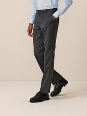 Grey Slim Fit Plain Front Smart Trousers 2 Pack - Image 4 of 5