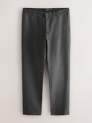 Grey Slim Fit Plain Front Smart Trousers 2 Pack - Image 7 of 11