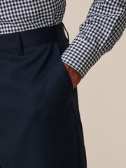 Navy Blue Slim Fit Plain Front Smart Trousers 2 Pack - Image 4 of 5