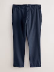 Navy Blue Slim Fit Plain Front Smart Trousers 2 Pack - Image 7 of 12