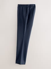 Navy Blue Slim Fit Plain Front Smart Trousers 2 Pack - Image 9 of 12