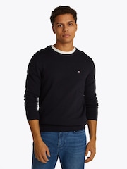 Tommy Hilfiger Blue 100% Cotton Core Essential Jumper - Image 1 of 6
