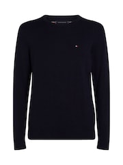 Tommy Hilfiger Blue 100% Cotton Core Essential Jumper - Image 5 of 6