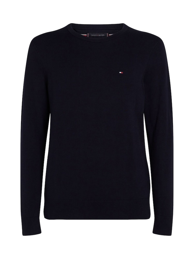Tommy Hilfiger Blue 100% Cotton Core Essential Jumper - Image 5 of 6
