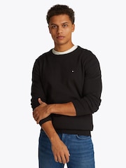 Tommy Hilfiger Black 100% Cotton Core Essential Jumper - Image 1 of 6