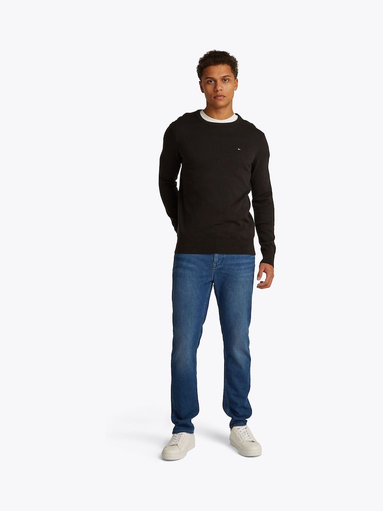 Tommy Hilfiger Black 100% Cotton Core Essential Jumper - Image 2 of 6