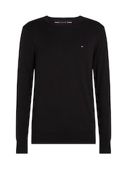 Tommy Hilfiger Black 100% Cotton Core Essential Jumper - Image 5 of 6