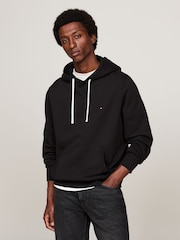 Tommy Hilfiger Black Essential Fleece Hoodies - Image 1 of 5