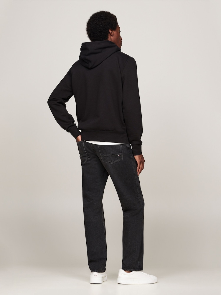Tommy Hilfiger Black Essential Fleece Hoodies - Image 2 of 5