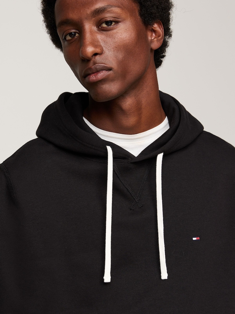 Tommy Hilfiger Black Essential Fleece Hoodies - Image 4 of 5