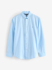 Tommy Hilfiger Blue 100% Cotton Core Flex Poplin Shirt - Image 1 of 1