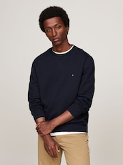Tommy Hilfiger Blue Essential Fleece Sweatshirt - Image 1 of 6