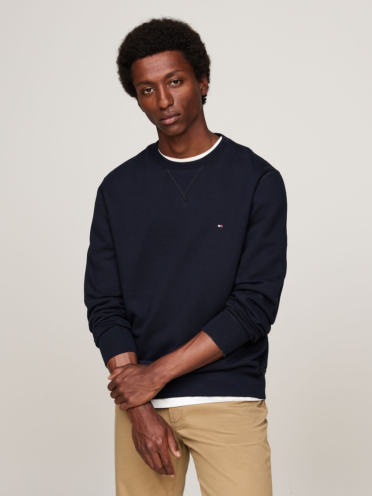 Tommy Hilfiger Blue Essential Fleece Sweatshirt - Image 1 of 6