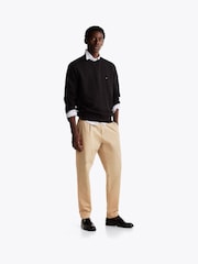 Tommy Hilfiger Black Essential Fleece Sweatshirt - Image 2 of 5