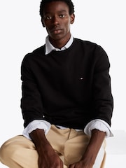 Tommy Hilfiger Black Essential Fleece Sweatshirt - Image 4 of 5