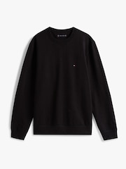 Tommy Hilfiger Black Essential Fleece Sweatshirt - Image 5 of 5